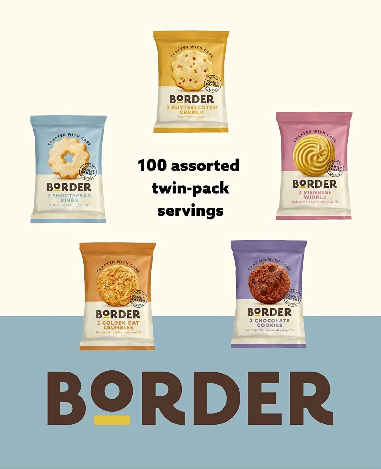 Border Luxury Mini Pack 100 Biscuits 5 Variety (1 Box) - Image 2